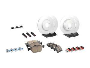 ES#2770441 - 210421251264KT9 - Front & Rear Brake Service Kit - Featuring ATE Rotors And Akebono-Euro Ceramic Pads - Assembled By ECS - Mercedes Benz
