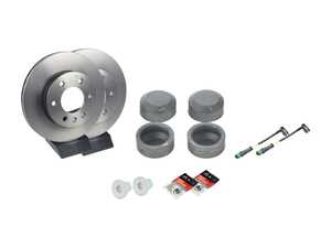 ES#3691357 - 9064210012KT8 - Front Brake Service Kit - Featuring ECS V5 rotors and Brembo Ceramic pads - Assembled By ECS - Mercedes Benz