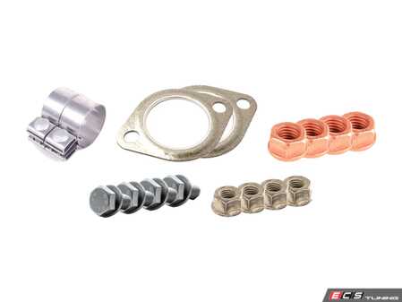 ES#2593720 - 18301440183KT - Front Muffler Installation Kit - Includes mounting hardware and gaskets - Genuine BMW - BMW