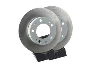 ES#2594309 - 92835104109KT - Slotted Front Brake Rotors - Pair 11.1" (282mm) - Front axle fitment - Both left and right - Genuine Porsche - Porsche