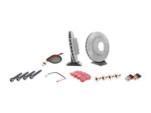 ES#2598607 - 99635140904FPKT1 - Performance Front Brake Service Kit - Featuring Sebro slotted rotors and EBC RedStuff brake pads - Assembled By ECS - Porsche