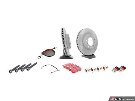 ES#2598607 - 99635140904FPKT1 - Performance Front Brake Service Kit - Featuring Sebro slotted rotors and EBC RedStuff brake pads - Assembled By ECS - Porsche