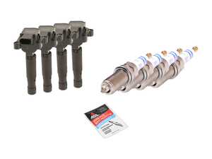 ES#3697663 - 0001502980KT3 - 2003-2005 C230 Ignition Service Kit - Includes four World Source One coil packs and four NGK spark plugs - Assembled By ECS - Mercedes Benz