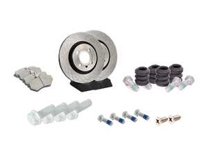 ES#3522089 - 535615301KT4 -  Front Brake Service Kit  - Featuring ECS V5 coated rotors and Brembo pads - Assembled By ECS - Volkswagen