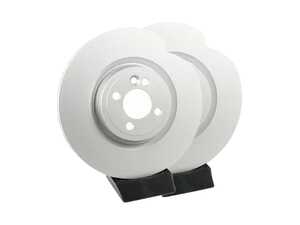 ES#4668614 - 34116858071-P - Front V5 Plain Brake Rotors - JCW GP2 Set (330x25) - Precision manufactured and featuring a GeoSpec corrosion-resistant coating - ECS - MINI