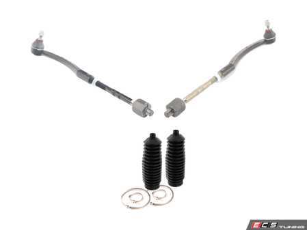 ES#4350592 - 32116780785KT1 - Tie Rod Full Section And Boots - Left And Right Side Kit - Both the left and right hand side to fix both issues, includes boots and hardware - Lemforder - MINI