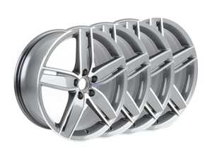ES#2960310 - 8v0601025askt - 19" 5-Spoke Wheels - Set Of Four - 19"x8" ET49 5x112 Gunmetal/ Aluminum face - Genuine Volkswagen Audi - Audi