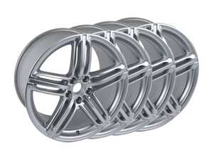 ES#2960681 - 8j0601025cmKT - 19" Tri-Split 5-Spoke 'Peeler' Wheels - Set Of Four - 19"x9" ET52 5x112 Silver - Genuine Volkswagen Audi - Audi