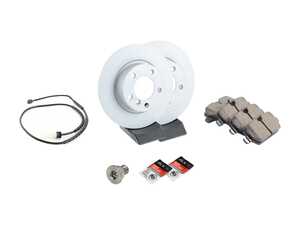 ES#4141721 - 34219811540KT2 - Rear Brake Service Kit - Featuring Zimmerman rotors and Akebono pads - Assembled By ECS - MINI
