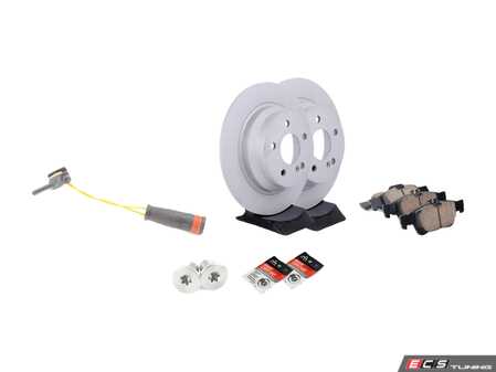 ES#4643467 - 2114230712KT8 - Rear Brake Service Kit - Featuring Zimmerman rotors, and Akebono Euro Ceramic pads - Assembled By ECS - Mercedes Benz