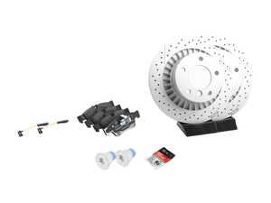 ES#4699122 - 4634230112KT1 - Rear Brake Service Kit - Featuring Genuine Mercedes-Benz Rotors, and Pads - Genuine Mercedes Benz - Mercedes Benz