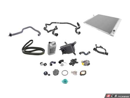 ES#3659013 - 171375429l2ecKT4 - ECS Cooling System Refresh Kit - Level 3 - Everything you need to totally service your cooling system, including a radiator and belt service. - Assembled By ECS - BMW