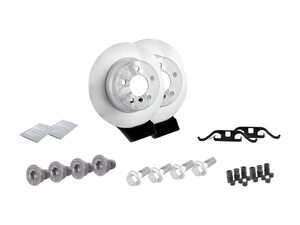 ES#2718453 - 34111157038KT5 - Rear Pad And Rotor Installation Kit - Includes everything to install new rear brakes including guide bolts and bushings - Genuine BMW - BMW
