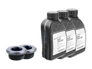 ES#4815525 - 83222447362MKT - Rear Differential Service Kit - Includes 3 bottles of BMW G4 Hypoid Diff Fluid and new fill & drain plugs - Genuine BMW - BMW