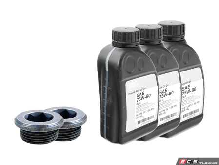 ES#4815525 - 83222447362MKT - Rear Differential Service Kit - Includes 3 bottles of BMW G4 Hypoid Diff Fluid and new fill & drain plugs - Genuine BMW - BMW