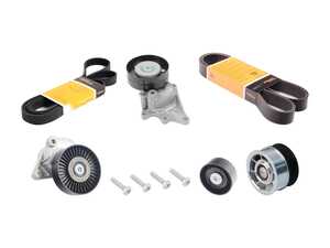 ES#2792685 - 1139970292KT2 - Accessory Belt Kit - Includes accessory belt, supercharger belt, belt tensioner assemblies and idler pulleys - Assembled By ECS - Mercedes Benz
