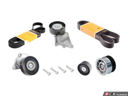 ES#2792685 - 1139970292KT2 - Accessory Belt Kit - Includes accessory belt, supercharger belt, belt tensioner assemblies and idler pulleys - Assembled By ECS - Mercedes Benz