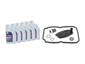 ES#4758828 - 7226KT7 - Automatic Transmission Service Kit - 722.6 - Featuring Fuchs OEM Fluid, Vaico Gasket, Filter, Wiring Connector, and all hardware! Without torque converter drain plug and extra fluid* - Assembled By ECS - Mercedes Benz