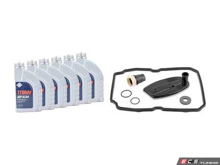 ES#4758828 - 7226KT7 - Automatic Transmission Service Kit - 722.6 - Featuring Fuchs OEM Fluid, Vaico Gasket, Filter, Wiring Connector, and all hardware! Without torque converter drain plug and extra fluid* - Assembled By ECS - Mercedes Benz
