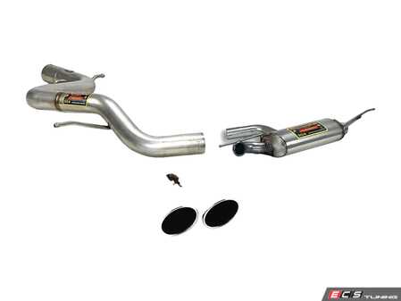 ES#3131402 - 765203KT - 2.75" Cat-back System - Non-Resonated - Featuring stainless steel construction and dual, 80mm polished tips - Supersprint - Volkswagen