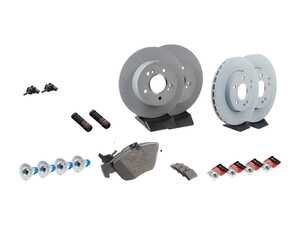 ES#2770984 - 004420022067KT09 - Front & Rear Brake Service Kit - Featuring Genuine Mercedes-Benz Rotors And Pads - Genuine Mercedes Benz - Mercedes Benz
