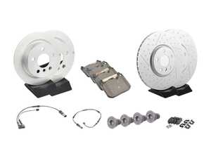 ES#4067085 - 34106864133KT1 - Front & Rear Brake Service Kit - JCW Dimpled Front Rotors - All you need to replace your brake pads and rotors - Genuine MINI - MINI