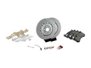 ES#4475488 - 4g0615301ah6KT - Front Brake Service Kit (390x36) - Featuring Zimmerman rotors, Hawk pads and everything you need to service your front brakes! - Assembled By ECS - Audi