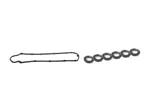 ES#3648563 - 95510448300KT - 2004-2006 V6 Cayenne Valve Cover Gasket Kit - Includes Genuine Porsche Valve Cover and Six Spark Plug Seals - Genuine Porsche - Porsche