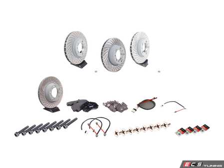 ES#2598613 - 99635140904OEKT1 - Front & Rear Brake Service Kit - Featuring Sebro rotors and Textar brake pads - Assembled By ECS - Porsche