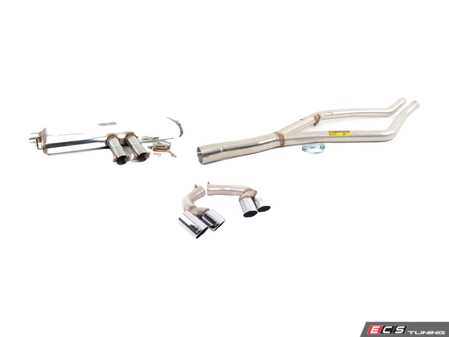 ES#4007206 - e7048ssKT - Supersprint Cat-Back Exhaust System - Give your X5 a throaty growl! Includes section 2 y-pipe, performance muffler, and quad polished tips. - Supersprint - BMW