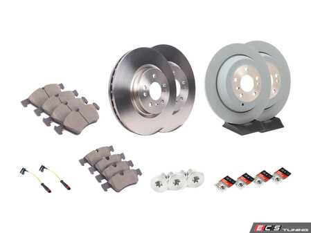 ES#4643481 - 1644211312KT10 - Front & Rear Brake Service Kit - Featuring Brembo rotors, and Brembo Ceramic pads - Assembled By ECS - Mercedes Benz