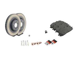 ES#4056871 - 4m0615301anKT1 - Front Brake Service Kit - Featuring genuine rotors and brake pads - Includes stainless set screw, brake wear sensor, and silicone brake lubricant - Genuine Volkswagen Audi - Audi