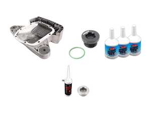 ES#3173607 - 33112282482KT - Differential Cover install kit  - Includes new cover with bushings, fluid, gasket maker and ECS Magnetic Differential Oil Drain Plug - Assembled By ECS - BMW