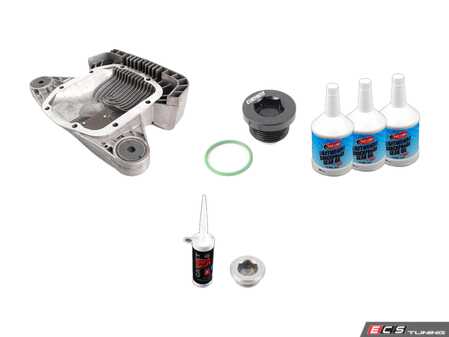 ES#3173607 - 33112282482KT - Differential Cover install kit  - Includes new cover with bushings, fluid, gasket maker and ECS Magnetic Differential Oil Drain Plug - Assembled By ECS - BMW
