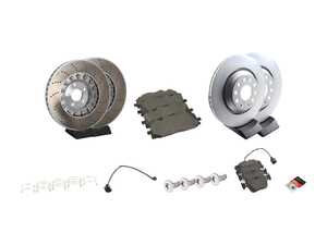 ES#4819428 - 4M0615301BJKT2 - Front And Rear Brake Service Kit  - Featuring genuine rotors, pad, sensors, and hardware - Genuine Volkswagen Audi - Audi