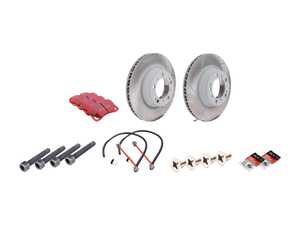ES#2598620 - 99635240502RPKT2 - Performance Rear Brake Service Kit - Featuring Sebro slotted rotors and EBC RedStuff brake pads - Assembled By ECS - Porsche
