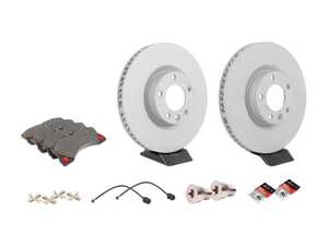 ES#4656983 - 95835140301KT3 - Front Brake Service Kit - Featuring Zimmerman rotors, and Textar pads - Assembled By ECS - Porsche