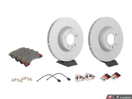 ES#4656983 - 95835140301KT3 - Front Brake Service Kit - Featuring Zimmerman rotors, and Textar pads - Assembled By ECS - Porsche