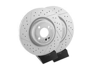 ES#4138644 - 34116855782KT3 - Front Drilled JCW Rotors - Pair 12.44" (316x22) - High performance rotors for stopping your MINI. Coated rotors - Zimmermann - MINI