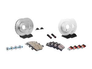 ES#2770985 - 004420022067KT10 - Front & Rear Brake Service Kit - Featuring ATE Rotors And Akebono-Euro Pads - Assembled By ECS - Mercedes Benz
