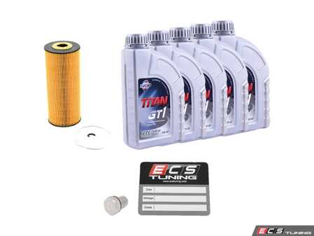 ES#3144636 - 074115562TKT -  Oil Service Kit - Includes Mann oil filter and Fuchs 5w-40 oil - Assembled By ECS - Volkswagen
