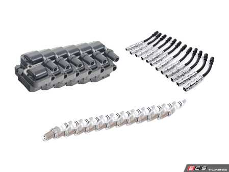 ES#2777641 - 0041595003KT9 - Ignition Service Kit - With Coil Packs - Includes Six (6) Meyle Coil Packs, Twelve (12) Bosch Spark Plugs and Twelve (12) Bosch Ignition Coil Wires - Assembled By ECS - Mercedes Benz