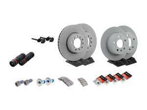 ES#4643675 - 1264210512KT5 - Front & Rear Brake Service Kit - Featuring Genuine Mercedes-Benz rotors, and ATE pads - Assembled By ECS - Mercedes Benz