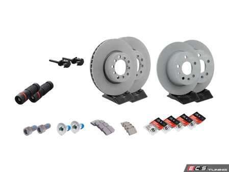 ES#4643675 - 1264210512KT5 - Front & Rear Brake Service Kit - Featuring Genuine Mercedes-Benz rotors, and ATE pads - Assembled By ECS - Mercedes Benz