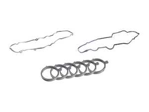 ES#3677212 - 94610593500KT1 - 2010-2016 3.6L Panamera Valve Cover Gasket Kit - Includes valve cover gaskets (2) and inner valve cover gaskets (6) - Assembled By ECS - Porsche