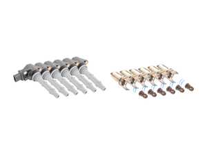 ES#4745280 - 2729060060KT4 - Ignition Service Kit  - Set of six Bosch plugs and Delphi ignition coils for Mercedes M272 engines. - Assembled By ECS - Mercedes Benz
