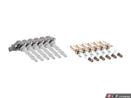 ES#4745280 - 2729060060KT4 - Ignition Service Kit  - Set of six Bosch plugs and Delphi ignition coils for Mercedes M272 engines. - Assembled By ECS - Mercedes Benz