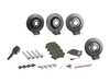 ES#3536795 - 025997ECS0271KT - Performance Front & Rear Brake Service Kit - Performance brake upgrade all around featuring ECS V5 slotted rotors and ECS EP24 Enthusiast Performance brake pads - Assembled By ECS - Volkswagen
