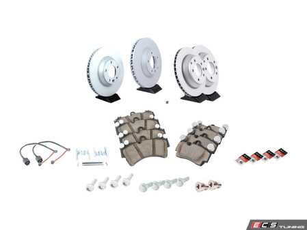 ES#4656859 - 95535140151FOKT3 - Front & Rear Brake Service Kit - Featuring Zimmerman rotors, and ECS DD23 "Daily Driver" ceramic pads. - Assembled By ECS - Porsche