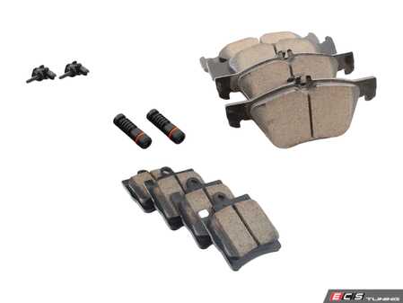 ES#2771393 - 0034202920KT5 - Front & Rear Brake Pad Kit - Featuring Akebono Pads And PEX Sensors - Assembled By ECS - Mercedes Benz